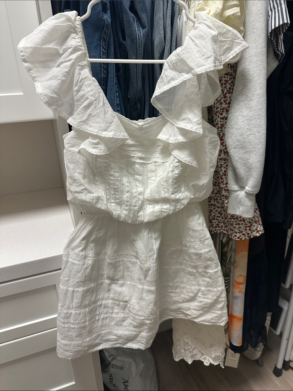 Abercrombie - White Eyelet Dress